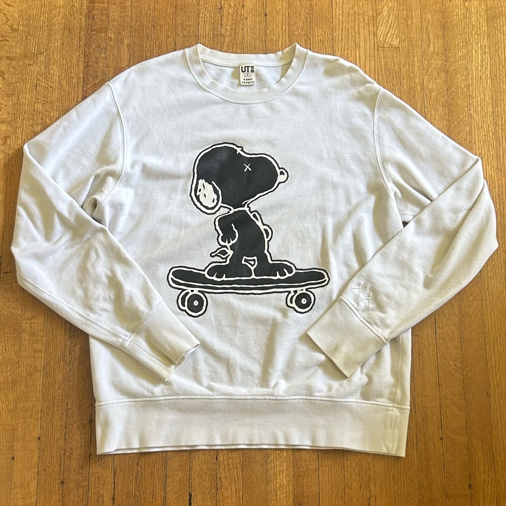 KAWS x Peanuts Black and White Crewneck Sweater
